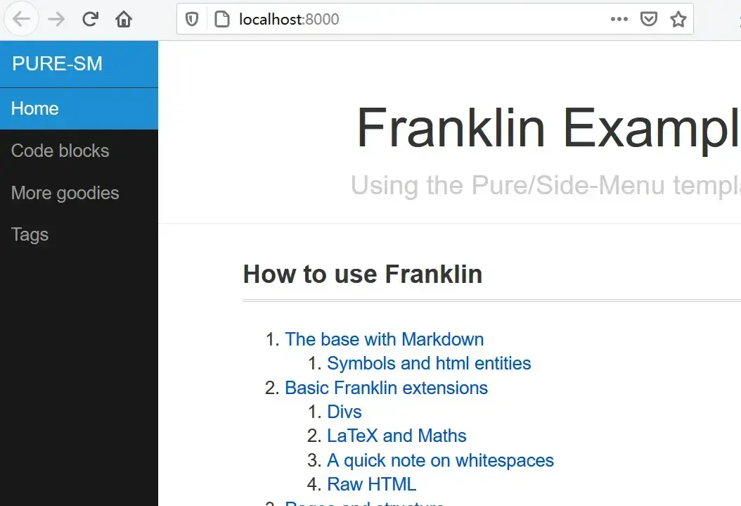 Franklin Example